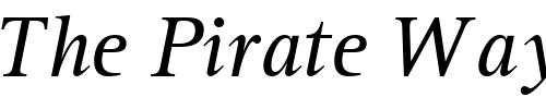 Font : LibreSerifSSK-Italic Custom Text : The Pirate Way Test your own text here Click to download or to view this font on a tshirt that can be custom printed in Bali