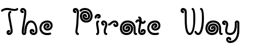Font : Licorice-Strings-BRK Custom Text : The Pirate Way Test your own text here Click to download or to view this font on a tshirt that can be custom printed in Bali