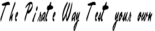 Font : LightingRod60-Regular Custom Text : The Pirate Way Test your own text here Click to download or to view this font on a tshirt that can be custom printed in Bali