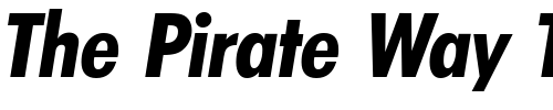 Font : LimerickCond-Serial-BoldItalic Custom Text : The Pirate Way Test your own text here Click to download or to view this font on a tshirt that can be custom printed in Bali
