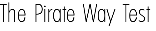 Font : LimerickCond-Serial-ExtraLight-Regular Custom Text : The Pirate Way Test your own text here Click to download or to view this font on a tshirt that can be custom printed in Bali