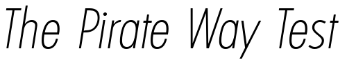 Font : LimerickCond-Serial-ExtraLight-RegularItalic Custom Text : The Pirate Way Test your own text here Click to download or to view this font on a tshirt that can be custom printed in Bali