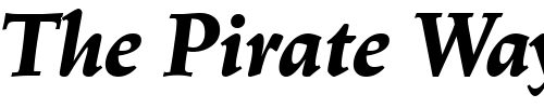 Font : Linotype-Trajanus-BlackItalic Custom Text : The Pirate Way Test your own text here Click to download or to view this font on a tshirt that can be custom printed in Bali