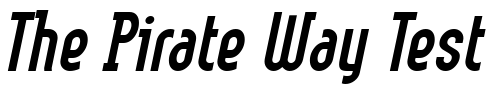 Font : LinotypeMethod-BoldOblique Custom Text : The Pirate Way Test your own text here Click to download or to view this font on a tshirt that can be custom printed in Bali