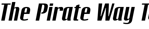 Font : LinotypeOctane-BoldItalic Custom Text : The Pirate Way Test your own text here Click to download or to view this font on a tshirt that can be custom printed in Bali