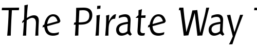 Font : LinotypePisa-Light Custom Text : The Pirate Way Test your own text here Click to download or to view this font on a tshirt that can be custom printed in Bali
