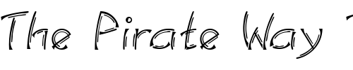 Font : LinotypeSalamanderDbl-Medium Custom Text : The Pirate Way Test your own text here Click to download or to view this font on a tshirt that can be custom printed in Bali
