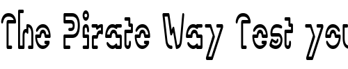 Font : LinotypeVision-Cond Custom Text : The Pirate Way Test your own text here Click to download or to view this font on a tshirt that can be custom printed in Bali