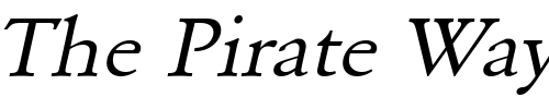 Font : LionelBeckerExtended-Italic Custom Text : The Pirate Way Test your own text here Click to download or to view this font on a tshirt that can be custom printed in Bali