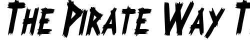 Font : LogCabinCondensed-Oblique Custom Text : The Pirate Way Test your own text here Click to download or to view this font on a tshirt that can be custom printed in Bali