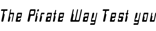 Font : LoganCondensed-Italic Custom Text : The Pirate Way Test your own text here Click to download or to view this font on a tshirt that can be custom printed in Bali