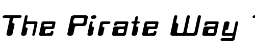 Font : LoganExtended-Italic Custom Text : The Pirate Way Test your own text here Click to download or to view this font on a tshirt that can be custom printed in Bali