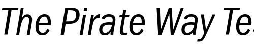 Font : MVGothicCond-Italic Custom Text : The Pirate Way Test your own text here Click to download or to view this font on a tshirt that can be custom printed in Bali
