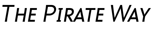 Font : MalcomExpertSemiLightItalic Custom Text : The Pirate Way Test your own text here Click to download or to view this font on a tshirt that can be custom printed in Bali