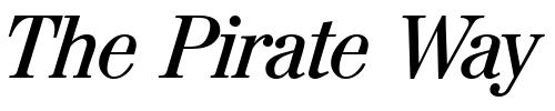 Font : MapType-RegularItalic Custom Text : The Pirate Way Test your own text here Click to download or to view this font on a tshirt that can be custom printed in Bali