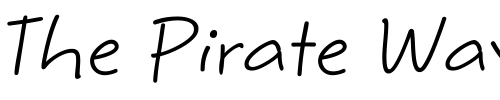 Font : MaritaTextBookHMK Custom Text : The Pirate Way Test your own text here Click to download or to view this font on a tshirt that can be custom printed in Bali