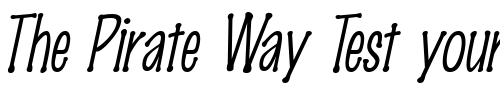 Font : MarkingPen-Thin-Italic Custom Text : The Pirate Way Test your own text here Click to download or to view this font on a tshirt that can be custom printed in Bali