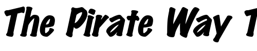 Font : MarkingPenHeavy-Italic Custom Text : The Pirate Way Test your own text here Click to download or to view this font on a tshirt that can be custom printed in Bali