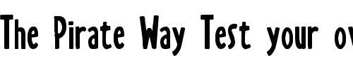 Font : Markus-the-Cow Custom Text : The Pirate Way Test your own text here Click to download or to view this font on a tshirt that can be custom printed in Bali