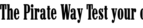 Font : MarlboroCondensed-Regular Custom Text : The Pirate Way Test your own text here Click to download or to view this font on a tshirt that can be custom printed in Bali