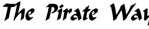 Font : Marlin-Condensed-BoldItalic Custom Text : The Pirate Way Test your own text here Click to download or to view this font on a tshirt that can be custom printed in Bali
