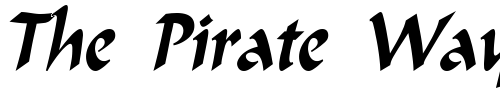 Font : Marlin-Condensed-Italic Custom Text : The Pirate Way Test your own text here Click to download or to view this font on a tshirt that can be custom printed in Bali