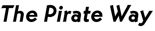 Font : MartinGotURWTBol-Italic Custom Text : The Pirate Way Test your own text here Click to download or to view this font on a tshirt that can be custom printed in Bali