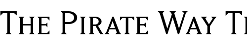 Font : MatrixBookSmallCaps-Regular Custom Text : The Pirate Way Test your own text here Click to download or to view this font on a tshirt that can be custom printed in Bali
