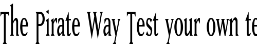 Font : MatrixTallOldstyle-Regular Custom Text : The Pirate Way Test your own text here Click to download or to view this font on a tshirt that can be custom printed in Bali