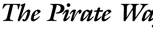 Font : Matthew-BoldItalic Custom Text : The Pirate Way Test your own text here Click to download or to view this font on a tshirt that can be custom printed in Bali