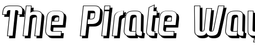 Font : MaxBeckerShadow-Medium-Italic Custom Text : The Pirate Way Test your own text here Click to download or to view this font on a tshirt that can be custom printed in Bali