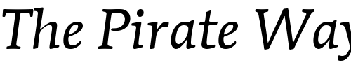 Font : MendozaRomanITCOS-BookItalic Custom Text : The Pirate Way Test your own text here Click to download or to view this font on a tshirt that can be custom printed in Bali