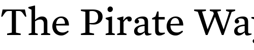 Font : Mercury-Text-G3-Roman Custom Text : The Pirate Way Test your own text here Click to download or to view this font on a tshirt that can be custom printed in Bali