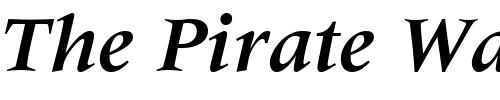 Font : Meridien-LT-Bold-Italic Custom Text : The Pirate Way Test your own text here Click to download or to view this font on a tshirt that can be custom printed in Bali