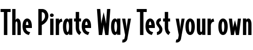 Font : MerzRegular-Normal Custom Text : The Pirate Way Test your own text here Click to download or to view this font on a tshirt that can be custom printed in Bali
