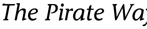 Font : Mesouran-Casual-SSi-Italic Custom Text : The Pirate Way Test your own text here Click to download or to view this font on a tshirt that can be custom printed in Bali