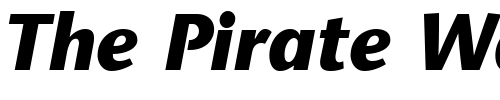 Font : Mesouran-Sans-Black-SSi-Bold-Italic Custom Text : The Pirate Way Test your own text here Click to download or to view this font on a tshirt that can be custom printed in Bali