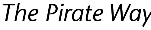 Font : Mesouran-Sans-SSi-Italic Custom Text : The Pirate Way Test your own text here Click to download or to view this font on a tshirt that can be custom printed in Bali