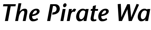 Font : Mesouran-Sans-SSi-Semi-Bold-Italic Custom Text : The Pirate Way Test your own text here Click to download or to view this font on a tshirt that can be custom printed in Bali