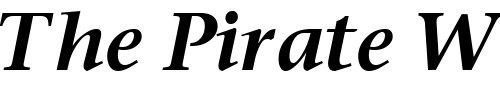Font : MesouranSerifSSK-Bold-Italic Custom Text : The Pirate Way Test your own text here Click to download or to view this font on a tshirt that can be custom printed in Bali