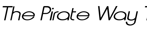 Font : Metro-Extended-Bold-Italic Custom Text : The Pirate Way Test your own text here Click to download or to view this font on a tshirt that can be custom printed in Bali