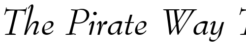 Font : Metro-Italic Custom Text : The Pirate Way Test your own text here Click to download or to view this font on a tshirt that can be custom printed in Bali