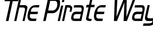 Font : MikityCondensed-Italic Custom Text : The Pirate Way Test your own text here Click to download or to view this font on a tshirt that can be custom printed in Bali
