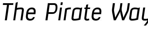 Font : Milibus-Lt-Italic Custom Text : The Pirate Way Test your own text here Click to download or to view this font on a tshirt that can be custom printed in Bali