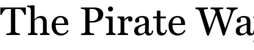 Font : Miller-TextRoman Custom Text : The Pirate Way Test your own text here Click to download or to view this font on a tshirt that can be custom printed in Bali