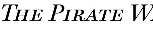 Font : MillerDisplay-ItalicSC Custom Text : The Pirate Way Test your own text here Click to download or to view this font on a tshirt that can be custom printed in Bali