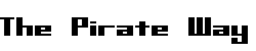Font : Mini-Kaliber-S-TT-BRK Custom Text : The Pirate Way Test your own text here Click to download or to view this font on a tshirt that can be custom printed in Bali