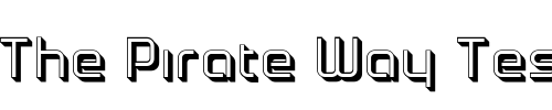 Font : MinidibEmboss Custom Text : The Pirate Way Test your own text here Click to download or to view this font on a tshirt that can be custom printed in Bali