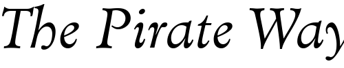 Font : Minister-LT-Light-Italic Custom Text : The Pirate Way Test your own text here Click to download or to view this font on a tshirt that can be custom printed in Bali