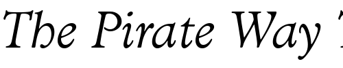 Font : MinisterTLig-Italic Custom Text : The Pirate Way Test your own text here Click to download or to view this font on a tshirt that can be custom printed in Bali